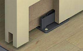 Hafele America Co 940 40 031 Hafele Rattle Free Concealed Floor Door Guide Each Black The Hardware Hut Barn Door Flooring Sliding Doors