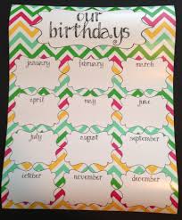 Birthday Chart For Classroom Printable The 16x20 Chevron Birthday Chart I Made On Powerpoint For My Classroom Birthday Charts Printable Chart Creative Classroom