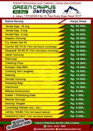Sewa Alat Outdoor Daerah Bogor