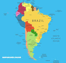 Mapa De America Del Sur Sudamerica Politico Fisico Para Imprimir Este lugar en su mayoria esta compuesto de islas, por ello tambien se le suele llamar america insular o america del caribe. mapa de america del sur sudamerica