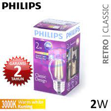 Lampu philips led bulb pack 12 watt. Lampu Led Philips 2w Watt Classic Retro Bohlam 2 W 2watt Shopee Indonesia