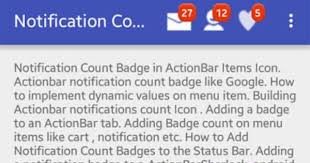 Adding Badge Notification Count To Android Actionbar Icon Viral Android Tutorials Examples Android Tutorials Ios Notifications Android