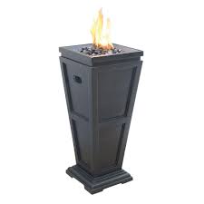 Maybe you would like to learn more about one of these? Black Slate Portable Faux Stone 11 In W 10000 Btu Electric Gas Fire Pit Column Yard Garden Outdoor Living Outdoor Cooking Eating