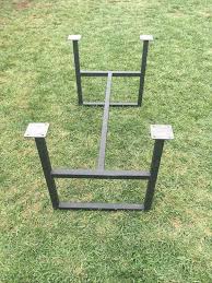 Metal Legs Trestle Base Square Adjustable Height Table Legs Black Steel Legs Bench Legs Repurposed Legs Table Legs Metal Table Base Metal Table Legs