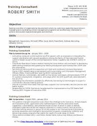 training consultant resume samples