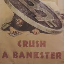 Bitcoin Crush A Bankster Coin Art Finance Logo Finance Infographic