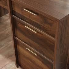 sauder clifford place mid century executive desk walnut sauder executive desk office furniture modern
