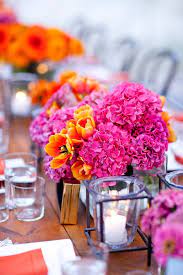 Via Evantine Design Orange Wedding Centerpieces Orange Centerpieces Orange And Pink Wedding