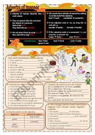 The brothers were badly injured in the fight. Adverbs Of Manner Esl Worksheet By Spyworld