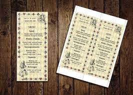 Alice in wonderland tea party inspired recipes. Printable Menu Card Template Alice In Wonderland Wedding Etsy Menu Cards Menu Card Template Bridal Shower Menu