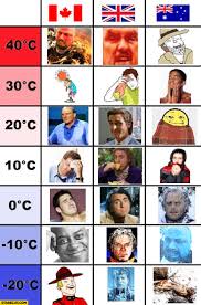 Go to the desired page on the site, open the weather shortcuts menu and click on the add to shortcuts button. How People In Canada United Kingdom Australia React To Temperature Comparison Starecat Com