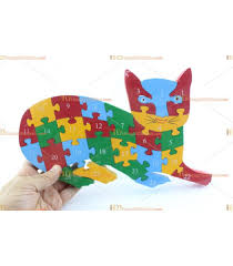 Toptan Parcali Ahsap Yapboz Puzzle Kedi