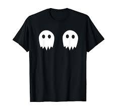 Amazon.com: Ghosts on Boobs Halloween Costume Funny Boob Ghost Meme T-Shirt  : Clothing, Shoes & Jewelry