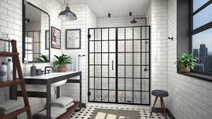 A New Custom Glass Shower Door Option From Dreamline Featuring Trending Black Hardware In 2020 Shower Doors Glass Shower Doors Dreamline Shower Door