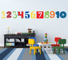 Number Abc Decoration Wall Decals Kids Wall Stickers Peel And Etsy Classroom Wall Decor Kids Bedroom Wall Decor Kids Room Wall