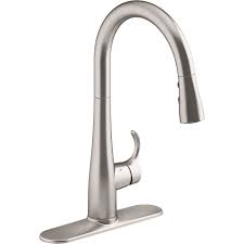 Kohler's kitchen faucets are available in a wide range of styles and finishes. Kohler Simplice Touchless Pull Down Kitchen Sink Faucet The Home Depot Canada