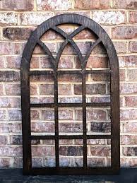 Arched Window Frame Faux Farmhouse Frame Arched Stained Etsy In 2021 Arched Windows Farmhouse Frames Arched Wall Decor
