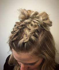 20 Beautiful And Fresh Braid Hairstyle Ideas For Short Hair Short Hair Styles Gorgeous Braids Long Hair Styles