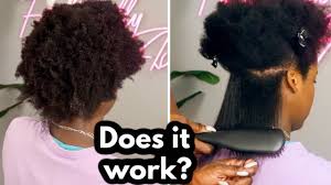 By the 1980s and the 1990s, the most popular style for black women was straight hair. Testing A Heat Straightening Brush On Natural 4c Hair Youtube