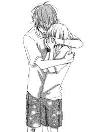 Animated Black And White Cute Pictures Anime Beautiful Black And White Boy Couple Cry Cute Girl Hug Kawaii Cizim Anime Sanati Resimler