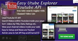 Easy Utube Explorer Youtube Api Based Channel And Search Wordpress Web Design Search Video Design Your Own Website