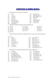 Ejercicios interactivos de álgebra básica. Ejercicios Algebra Basica Liceo De Aplicacia N