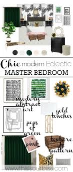 Next, creating a mood board from the problem/solution list. Chic Modern Eclectic Master Bedroom Mood Board This Is Our Bliss