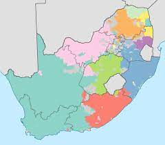 Languages South Africa Map Languages Of South Africa Map