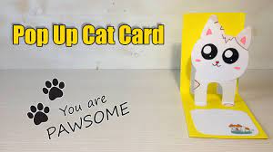 Sara's crafting and stamping studio shows how to use stampin' up! Pop Up Cat Card Diy 3d Card For Birthday Youtube