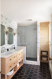 Being able to work in with virtually any colour scheme, the value of these tiles. Black And White Tile Bathroom Transitional Bathroom Minneapolis By Fireclay Tile Houzz