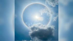 Residents of a bohol town were treated to a rare celestial phenomenon when the sun appeared surrounded by a halo of light. Utjgzuvvd2ppum