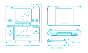 Height adjustability for all ages and heights of players. Nintendo Ds Dimensions Drawings Dimensions Com