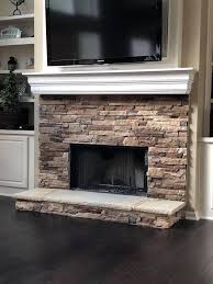 We absolutely love how the faux stacked stone fireplace turned out. Manufactured Stone Veneer Maintenance Installation