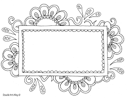 Doodle Inspiration From Doodle Art Alley Coloring Pages Name Coloring Pages Doodle Frames