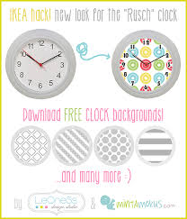 Freebie Letoltheto Hatterkepek Az Ikea Rusch Parzaz Forintos Faliorahoz Ikea Inspiration Clock Craft Ikea Diy