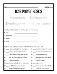 Whether kids have traumatic issues or are struggling with the brave and simple act of being human. Acts Prayer Lessons Worksheets Activity Task Cards Speed Sort And Project