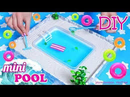 How To Make A Miniature Swimming Pool Zen Garden Diy Stress Relieving Desk Decoration Youtube Poppenhuis Zwembad Diys