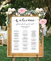 Wedding Seating Chart Editable Pdf Table Arrangement Sign