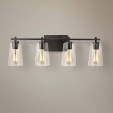 Feiss Mercer 28 3 4 W Oil Rubbed Bronze 4 Light Bath Light 56p07 Lamps Plus Bronze Bathroom Fixtures Oil Rubbed Bronze Bathroom Bronze Light Fixture