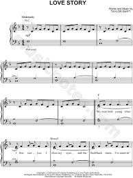 Taylor Swift Love Story Sheet Music Easy Piano In F Major Transposable Download Print Sheet Music Easy Piano Digital Sheet Music