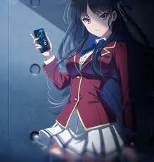 Welcome to the classroom of the elite. Classroom Of The Elite Horikita Suzune Class D Black Hair School Uniform White Skirt Red Jacket Anime Anime School Girl Manga Girl Anime