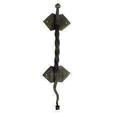 Most door hardware will fit the following door preparation. Twisted Door Handle In Wrought Iron Urban Serpent Design Hardware 18 5 Tall Ebay