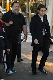 When his first child, charles spencer crowe, was born, tennyson spencer crowe was 2 years old. Russell Crowe Arrives In Sydney With His Two Young Sons Daily Mail Online