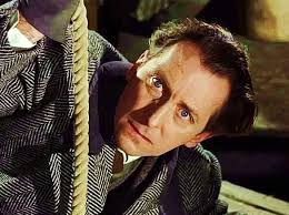 Only a blink of an eye moment. But how beautiful! That's Hammer! PETER  CUSHING as Van Helsing in "THE BRIDES OF DRACULA" 1960.