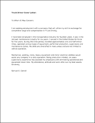 Application Letter Driving Job Professional Driver Cover Letter Sample Writing Guide