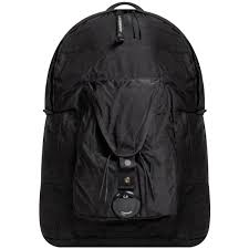 Cp Company Nylon Satin Lens Backpack Black