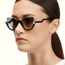 Fendi half rim store sunglasses