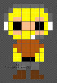 Raptor Fortnite Character Free Perler Beads Pattern 11x17 Easy Perler Bead Patterns Plastic Canvas Patterns Hama Beads Patterns