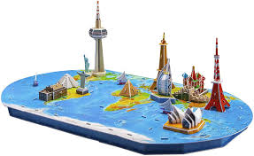 Choose from a variety of used puzzle options with different sizes, number of pieces, and board material. Wisestar 262l World Trip 3d Puzzles Model For Adults And Kids 136pcs Large Map With 12 3d Puzzle Model World Traveler Puzzles For Kids