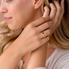 Swarish Jewels Noemi Diamond Wave Duo Ring